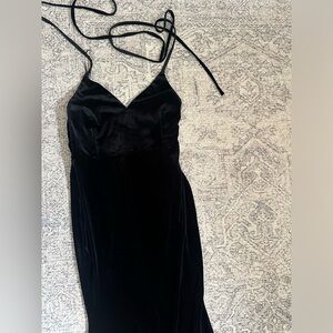 Windsor Black Velvet Bridesmaid Dress / Fit & Flare